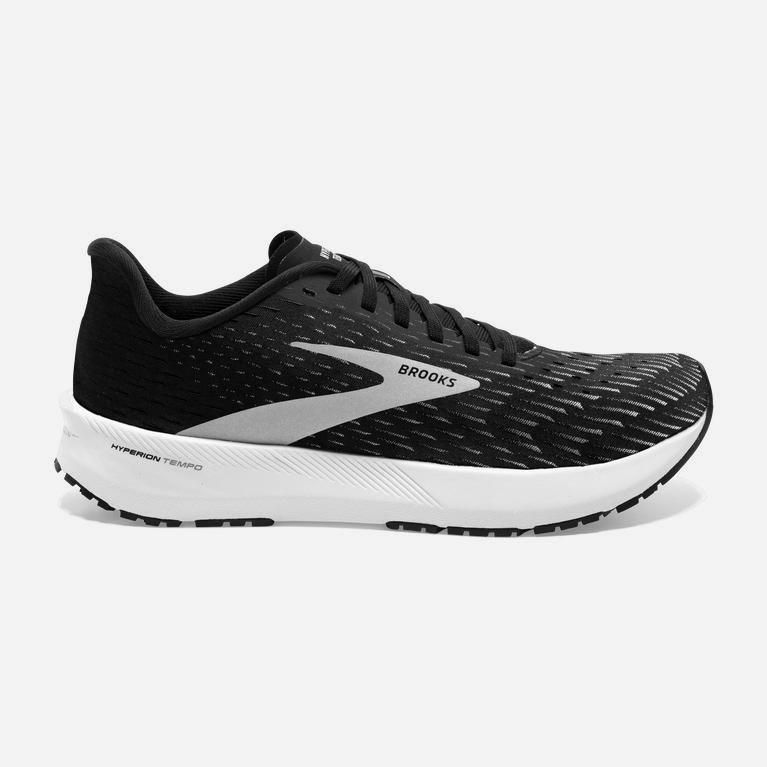 Brooks Hyperion Tempo Mens Road Running Shoes Ireland Black/Silver/White (TQWF-51890)